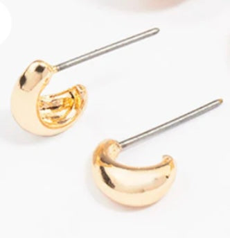 Small gold plated chunky hoops