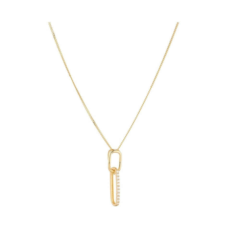 9 Carat Gold link cz Pendant
