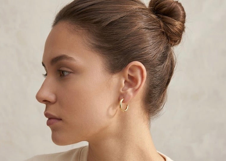 The Everyday Essential Mini Gold Plated Hoops