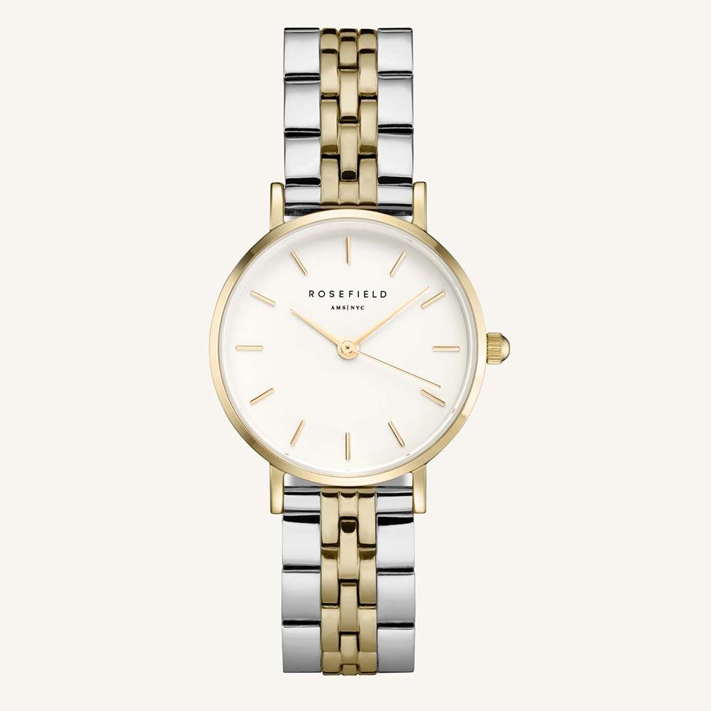 Rosefield The Small Edit White Steel Silver Gold Duo