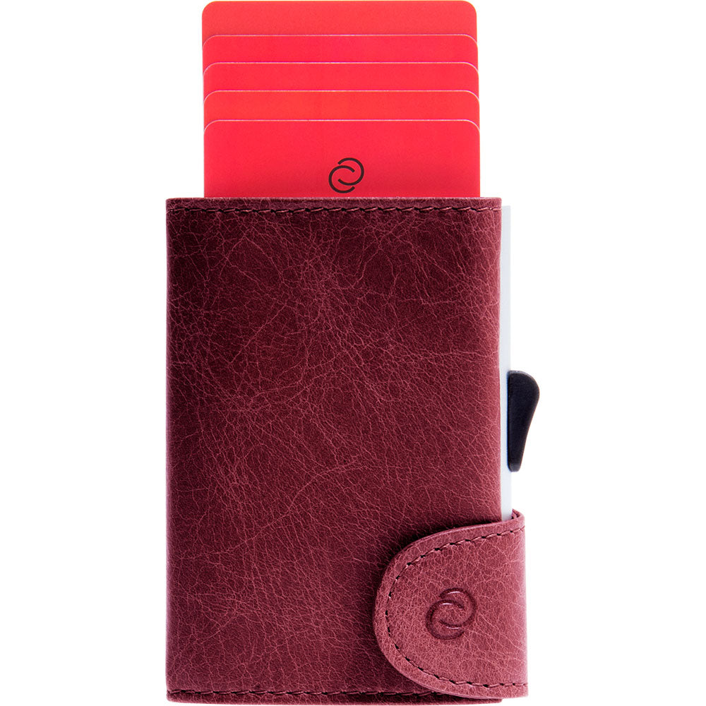 C-Secure Leather Wallet - Bordeaux