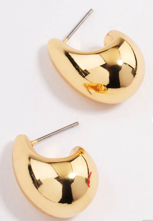 Bubble gold plated earrings - Large