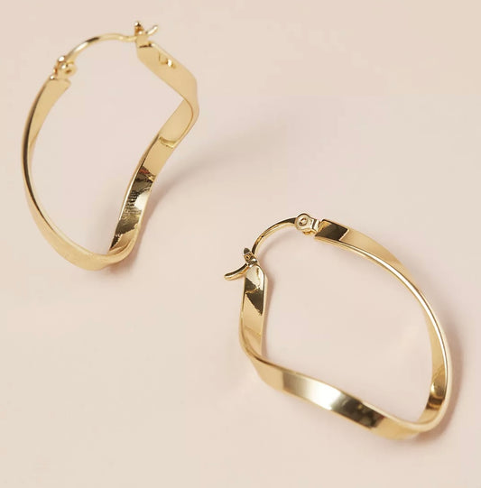 Twisted Gold Hoop
