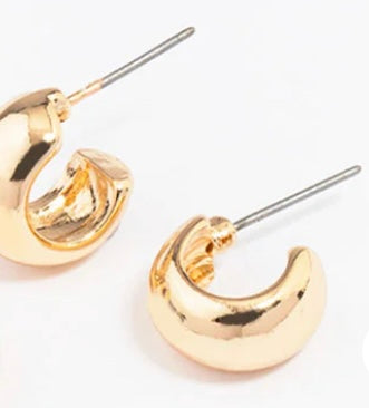 Medium Gold Plated chunky hoops
