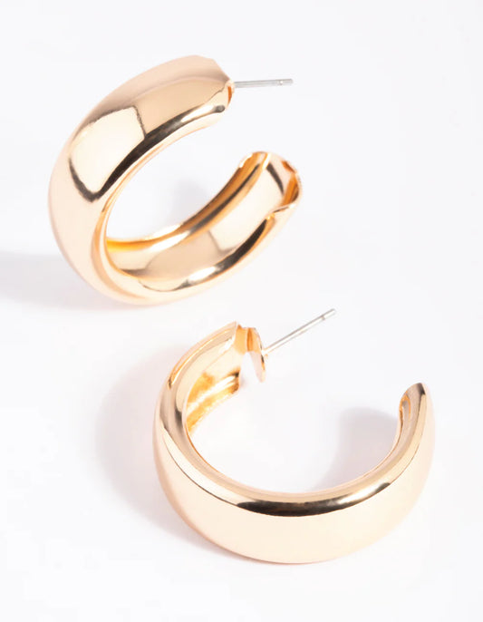 Chunky Gold Fashion Hoops